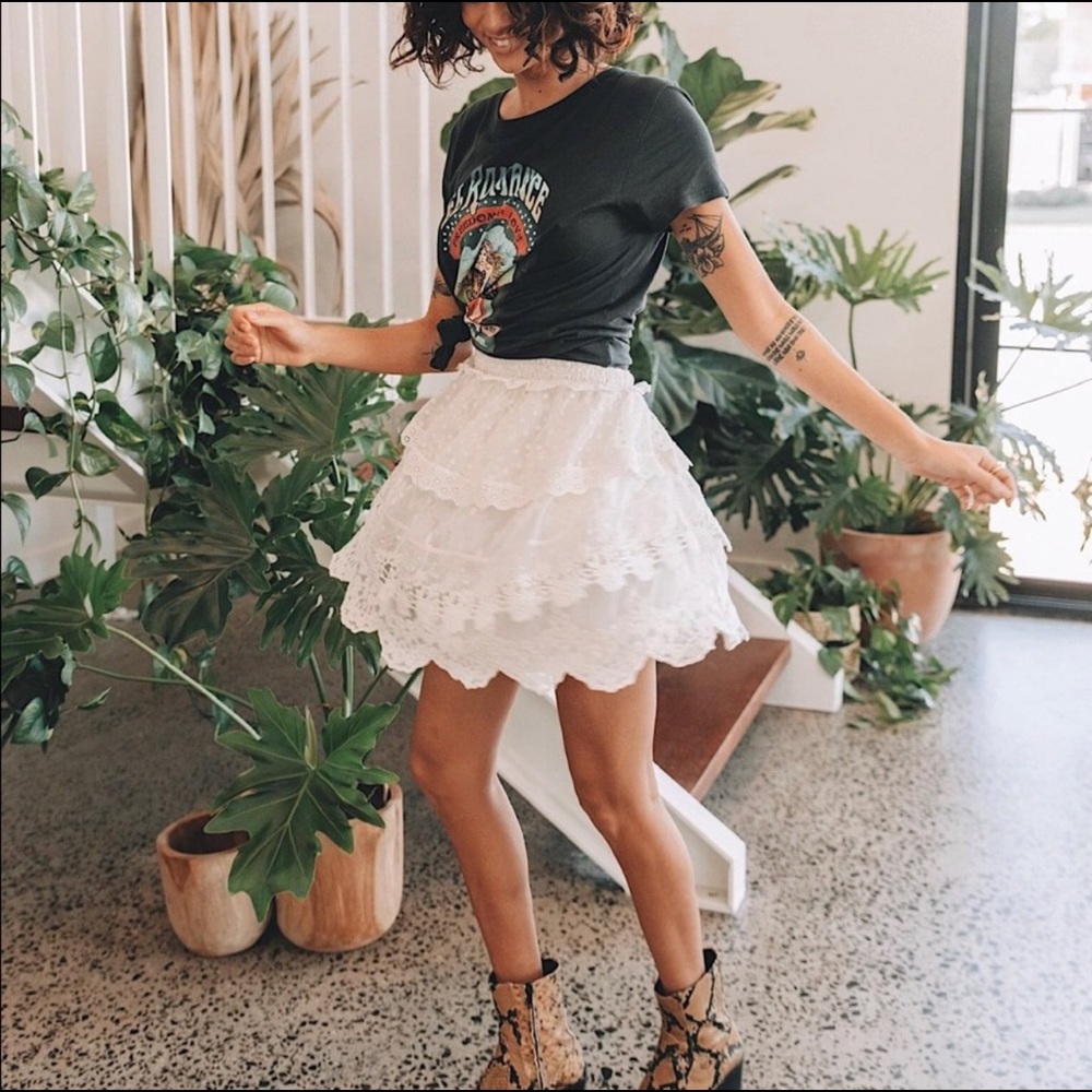 Spell Dawn Lace Mini Skirt | RARE Spell and the Gypsy Collective | NWT |